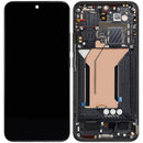 Pantalla OLED negra refurbished para Xiaomi 14, con marco, ideal para reparación de pantalla rota y repuesto.