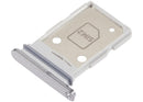 Bandeja dual SIM Samsung Galaxy S26 (SM-S942B) Silver Shadow, repuesto original para porta SIM.