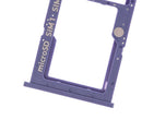 Bandeja dual SIM morada para Samsung Galaxy A51 4G (A515), repuesto original para reparación.