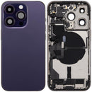 Encuentra tapas traseras con puerto de carga, cable flex y piezas pequeñas para iPhone 14 Pro en Guatemala.