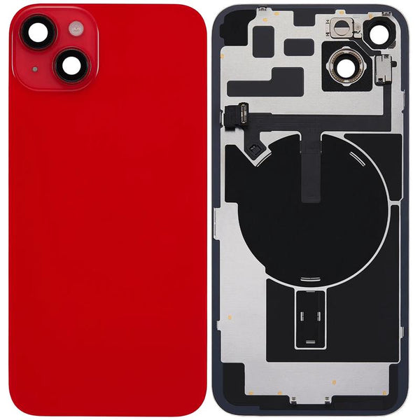 Reparación de tapa trasera con MagSafe, NFC y Flashlight Flex para iPhone 14 Plus en Guatemala.