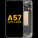 Pantalla OLED refurbished para Samsung Galaxy A57 5G Icyblue con marco, repuesto para reparación.