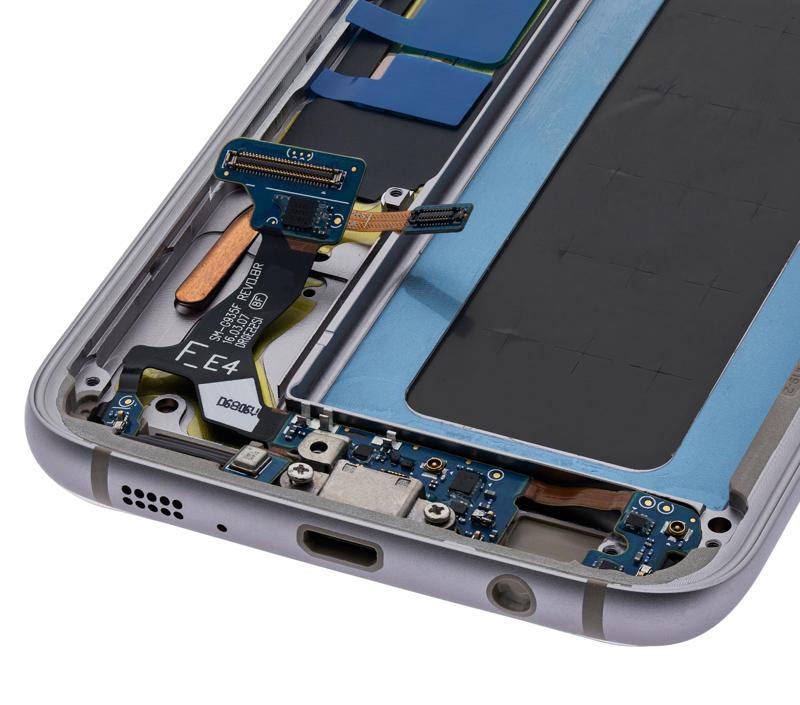 Pantalla OLED con marco para Samsung Galaxy S7 Edge (G935F) (Reacondicionado) Oro Platino