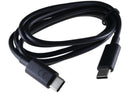 Cable USB-C a USB-C Motorola negro de 1m para carga rápida y transferencia de datos.