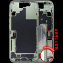 Tapa trasera original iPhone 17 (US Version) color Salvia, con batería integrada para reparación.