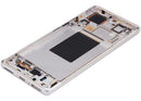 Pantalla OLED morada refurbished para Xiaomi 12 Pro/12S Pro con marco, ideal para reparación de display.