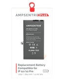 Reparación de batería iPhone 12 Pro en Guatemala con garantía y componentes originales AmpSentrix Plus.
