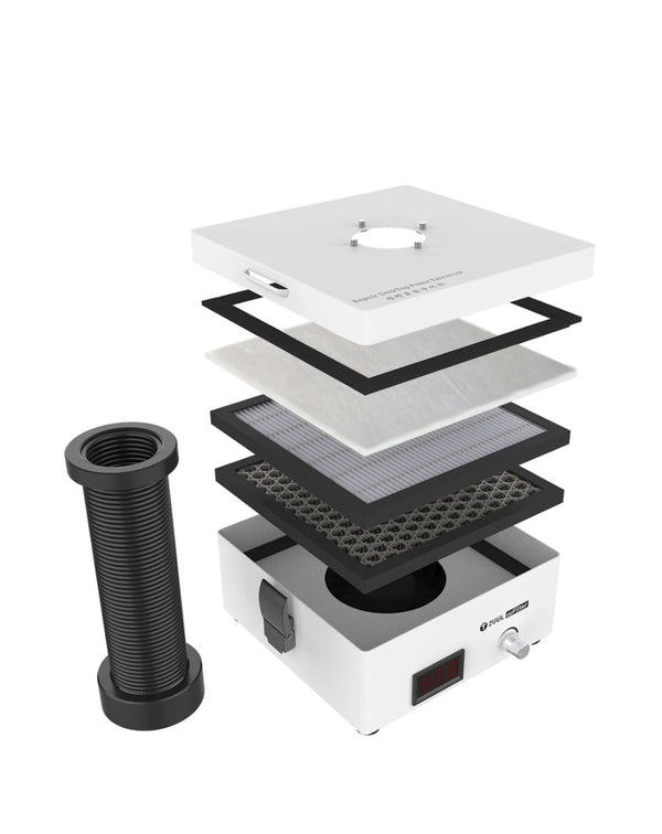 Extractor de humos de escritorio útil para mantener un ambiente limpio en talleres y oficinas en Guatemala.
