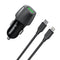 Encuentra el adaptador de carro USB C+A de Esoulk con cable USB C-L en Guatemala para cargar tus dispositivos de forma rápida y segura.