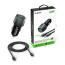 Encuentra el adaptador de carro USB C+A de Esoulk con cable USB C-L en Guatemala para cargar tus dispositivos de forma rápida y segura.