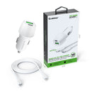 Encuentra el Adaptador de auto Esoulk USB C+A PD/QC Blanco en Guatemala, ideal para cargar tus dispositivos de forma rápida y segura.