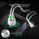 Encuentra el Adaptador de auto Esoulk USB C+A PD/QC Blanco en Guatemala, ideal para cargar tus dispositivos de forma rápida y segura.