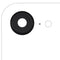 Venta de lente de cámara trasera con bracket y bisel para iPhone 16e en Guatemala, ideal para reparaciones y talleres de celulares.