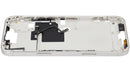 Chasis blanco titanio para iPhone 16 Pro Max, con botones de encendido y volumen. Repuesto A3084.