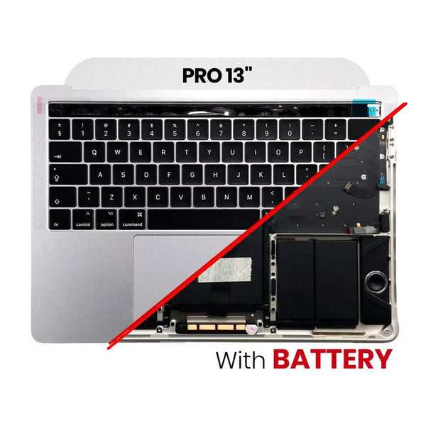Encuentra tapas superiores con batería y teclado para MacBook Pro 13 Touch Bar en Guatemala, ideal para reparaciones en talleres especializados y mayoristas.