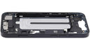 Chasis medio iPhone 16e (A2925, A2926) usado con puerto de carga y piezas pequeñas para reparación.