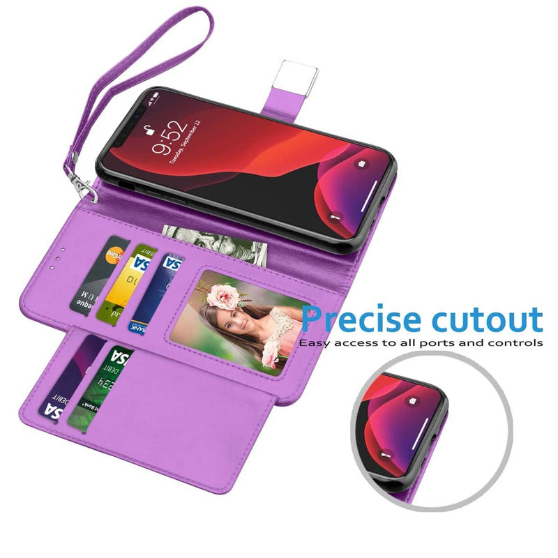 Funda billetera de cuero elegante para iPhone 11 Pro Max en Guatemala, variedad de colores disponibles.