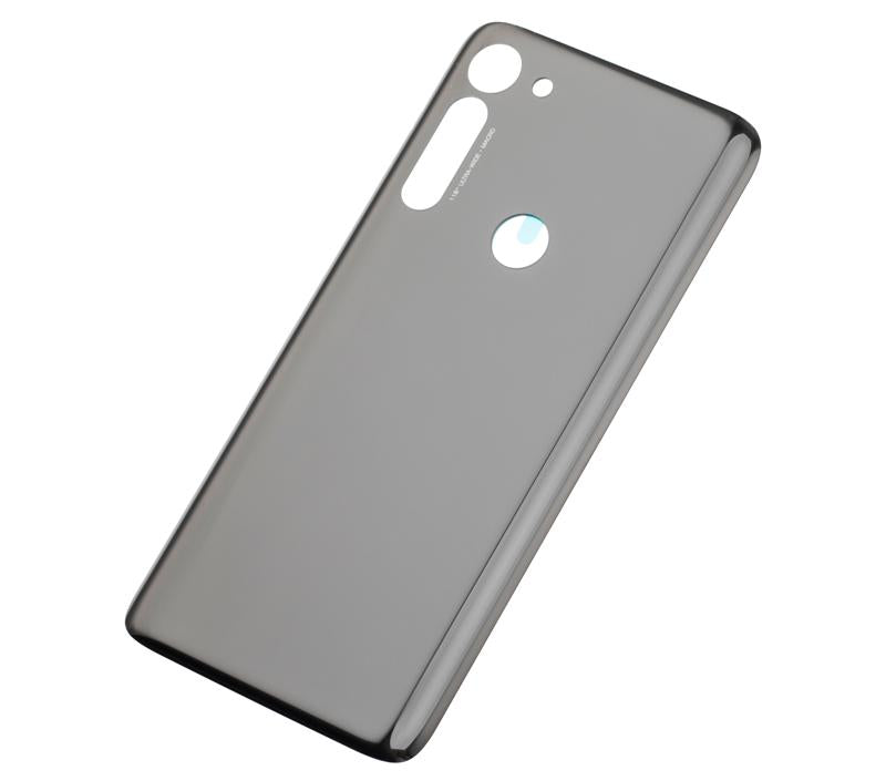Tapa trasera de cristal para Motorola Moto G8 Power (XT2041-1 / XT2041-3 / 2020) (Negro Humo)