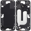 Chasis de marco medio negro para iPhone 16 Plus con botones de encendido y volumen, versión US (A3082, A3289).