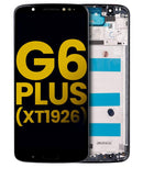 Pantalla LCD refurbished negra para Motorola Moto G6 Plus (XT1926), ideal para reparación de display roto.