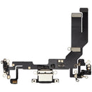 Puerto de carga USB-C negro para iPhone 16e/17e, repuesto para reparación de carga.