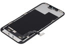 Pantalla soft OLED iPhone 13 OEM Grado A, con cable flex de sensor de luz, para reparación de display.