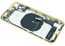 Tapa trasera amarilla para iPhone XR A1984/A2105 con puerto de carga y flex preinstalados.