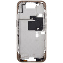 Chasis medio iPhone 16 Pro Desert Titanium con botones de encendido y volumen, para reparación A3083, A3292.
