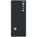 Tapa trasera original Sony Xperia 1 II negra, repuesto para reparación, incluye vidrio y back cover.