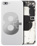 Tapa trasera para iPhone 8 Plus con componentes pequeños pre-instalados (Usada, Grado A) (Plata)