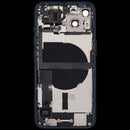 Tapa trasera Midnight usada para iPhone 13 A2482 con puerto de carga y pequeñas partes.