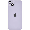 Tapa trasera morada iPhone 14 Plus con MagSafe, NFC y flex de linterna, pieza de repuesto original Apple A2885.