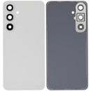 Tapa trasera gris para Samsung Galaxy S24 FE con lente de cámara, repuesto Aftermarket Plus sin logo para reparación.