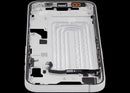 Tapa intermedia blanca para iPhone 16e/17e (versión US), con pequeñas piezas y marco original OEM.