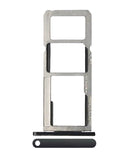 Encuentra la bandeja doble de tarjeta SIM compatible para Motorola Moto G6 Play / G6 Forge en Guatemala con esta pieza de repuesto en color negro.