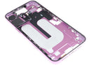 Chasis medio iPhone 16 Plus (A3082) usado, color rosa, con pequeñas partes, Grade B, para reparación.