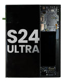 Reparación de pantalla Samsung Galaxy S24 Ultra en Guatemala - Pantalla OLED usada con marco en color Titanium Black.