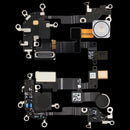 Repuesto flex de linterna y micrófono para iPhone 17 Pro, ideal para reparación de audio y flash.