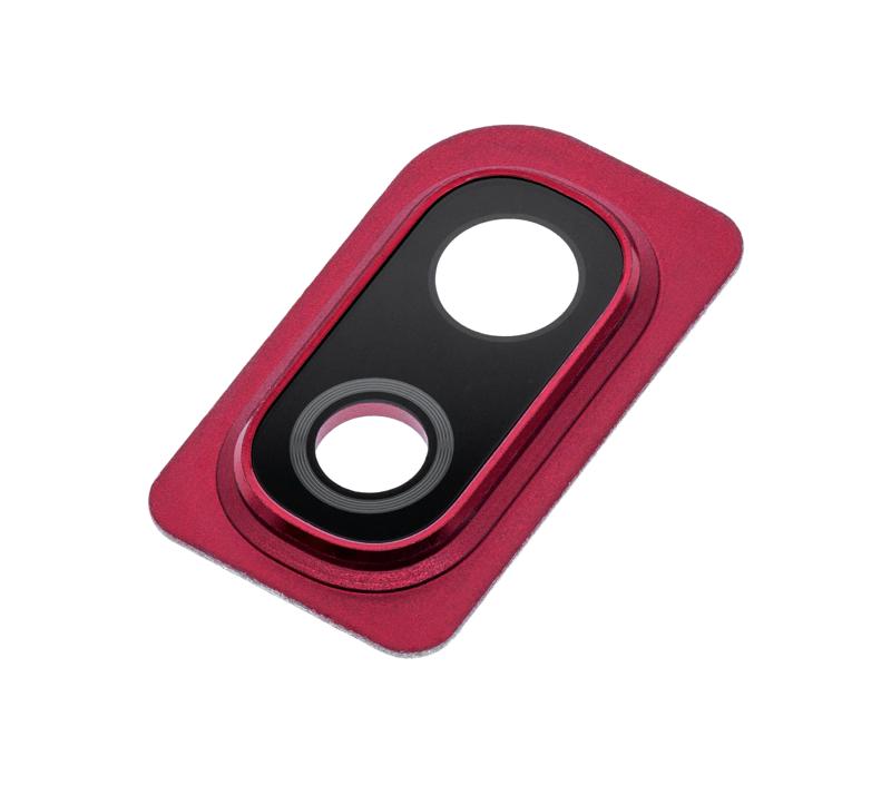 Lente para camara trasera con marco para Samsung Galaxy A10 (A105 / 2019) (Rojo)