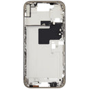 Tapa superior usada de iPhone 16 Pro Max Natural Titanium con small parts para reparación.