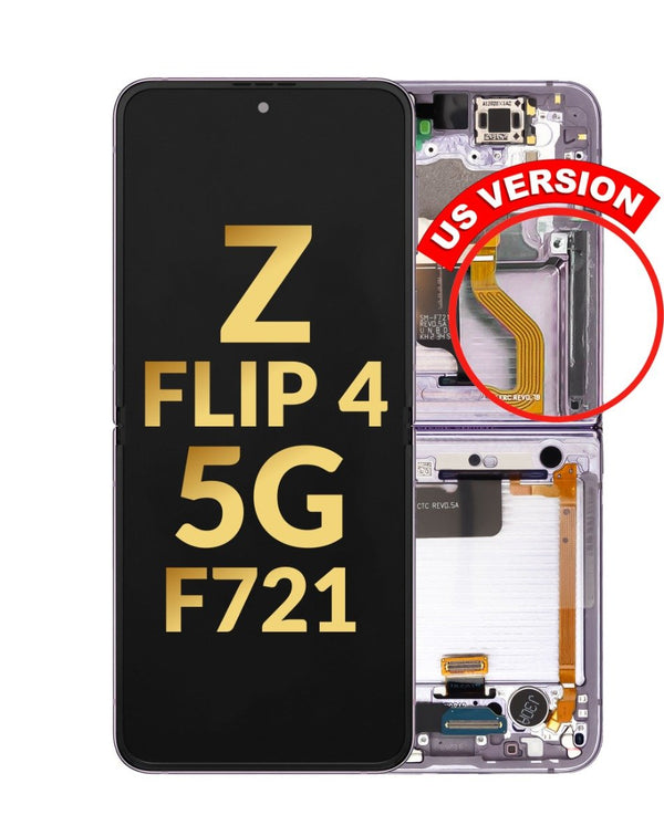 Reparación de pantalla original OLED con marco para Samsung Galaxy Z Flip 4 F721 en Guatemala.