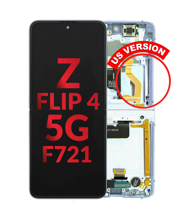 Reparación de pantalla OLED con marco para Galaxy Z Flip 4 F721 en Guatemala.