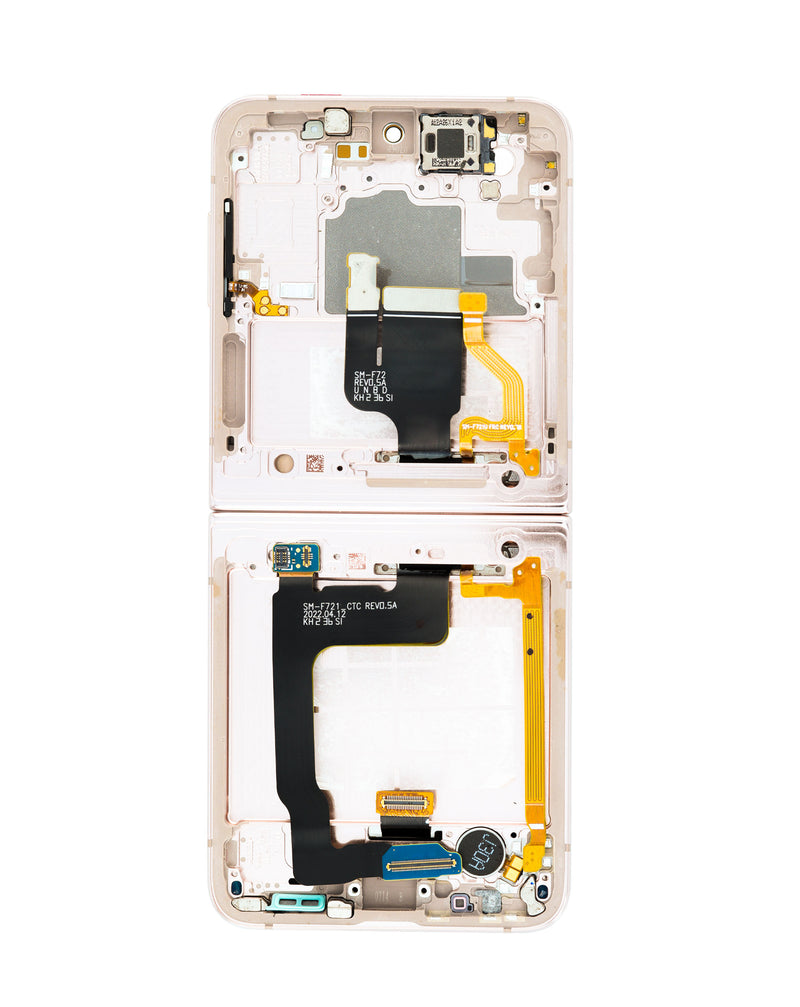 Reparación de pantalla OLED Galaxy Z Flip 4 F721 en Guatemala, Pantalla Pink Gold.