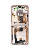 Pantalla OLED con marco Galaxy Z Flip 4 F721 (GOLD) ideal para reparaciones de pantallas Samsung en Guatemala.