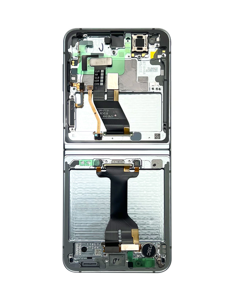 Reparación de pantalla Galaxy Z Flip en Guatemala con pantallas originales y marcos disponibles en varios colores.