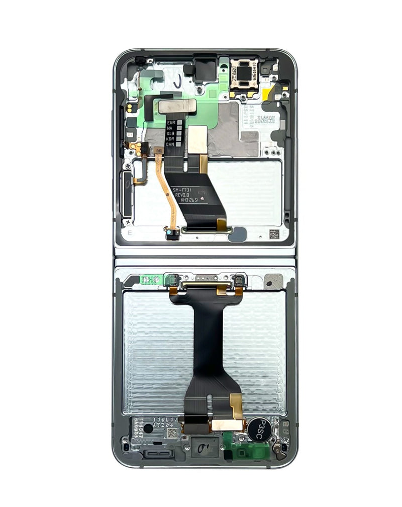 Reparación de pantalla Samsung Galaxy Z Flip 5 con marco en Guatemala, servicio de calidad y con repuestos originales Service Pack.