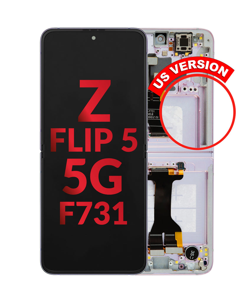 Reparación de pantalla con marco para Galaxy Z Flip 5 en Guatemala.