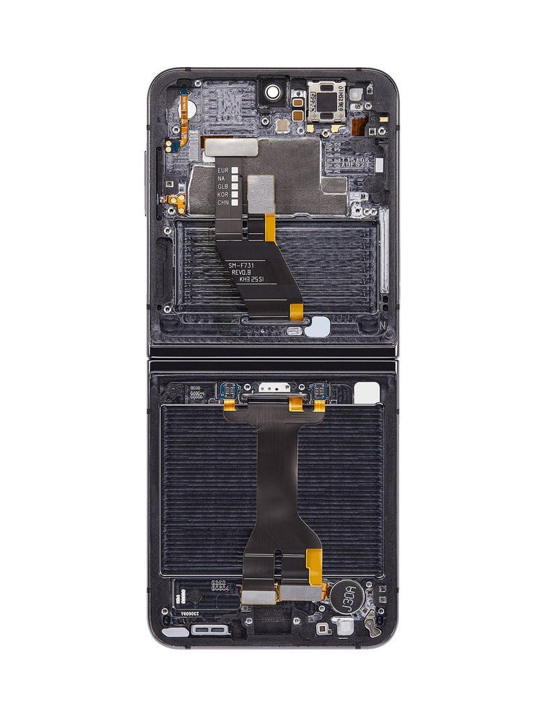 Encuentra la pantalla con marco Samsung Galaxy Z Flip 5 F731 (GRAPHITE) en Guatemala para reparaciones en talleres autorizados.