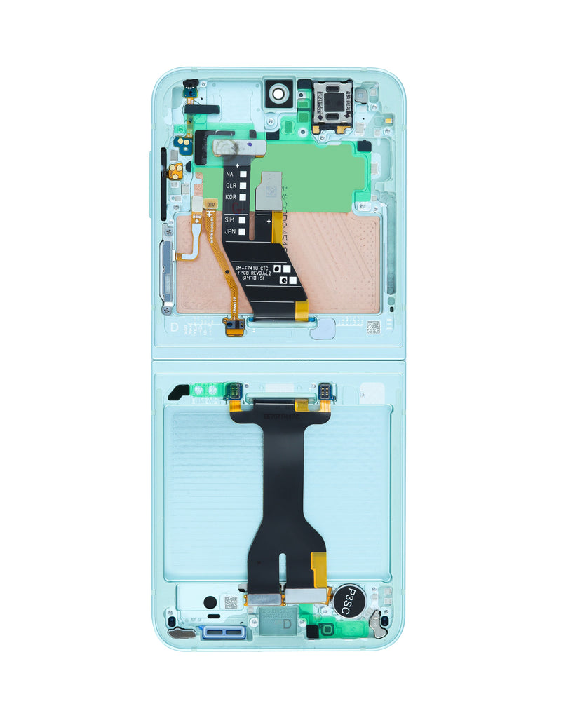 Reparación de pantalla OLED con marco para Galaxy Z Flip 6 en Guatemala, servicio mayorista disponible.