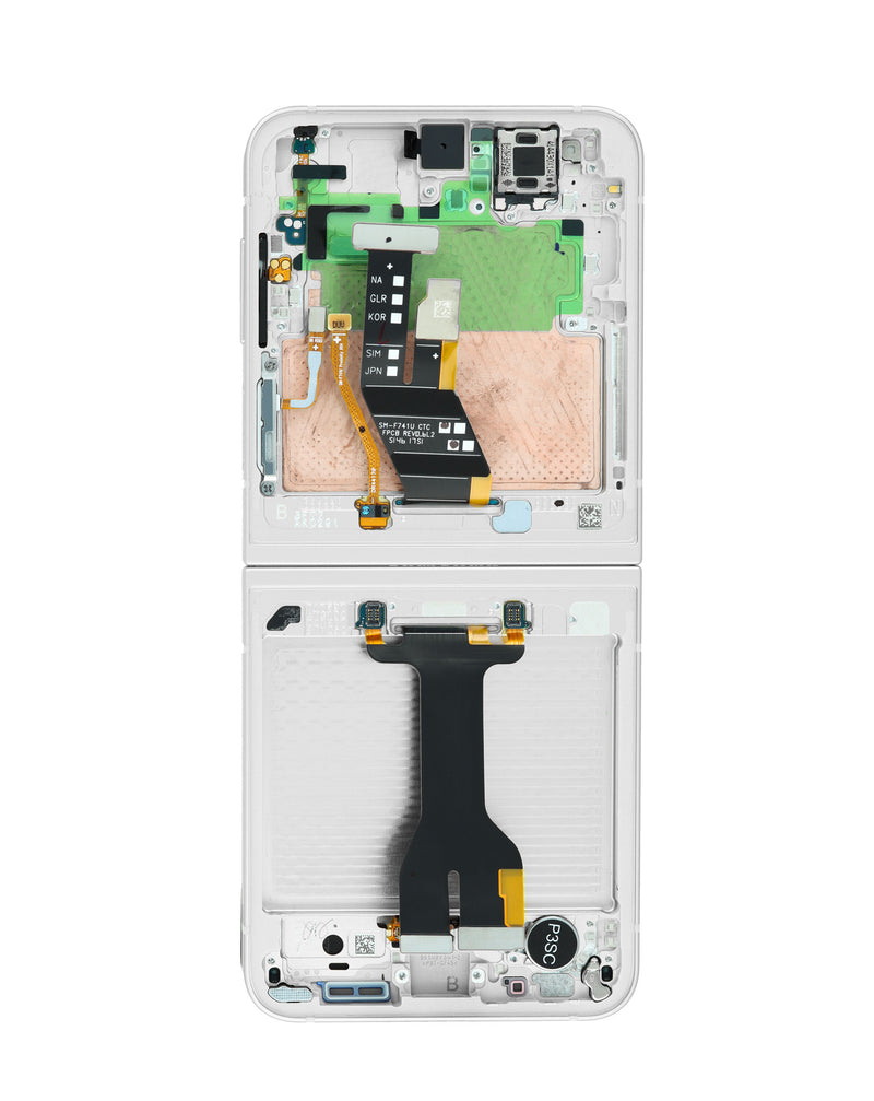 Reparación de pantalla Galaxy Z Flip 6 en Guatemala con pantalla OLED original y marco incluido.